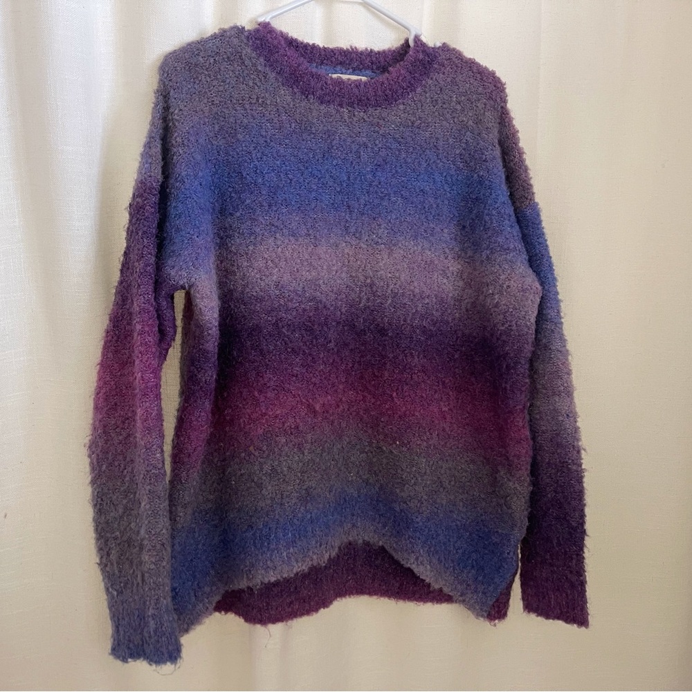 Comfy purple “sunset” Elan oversized sweater